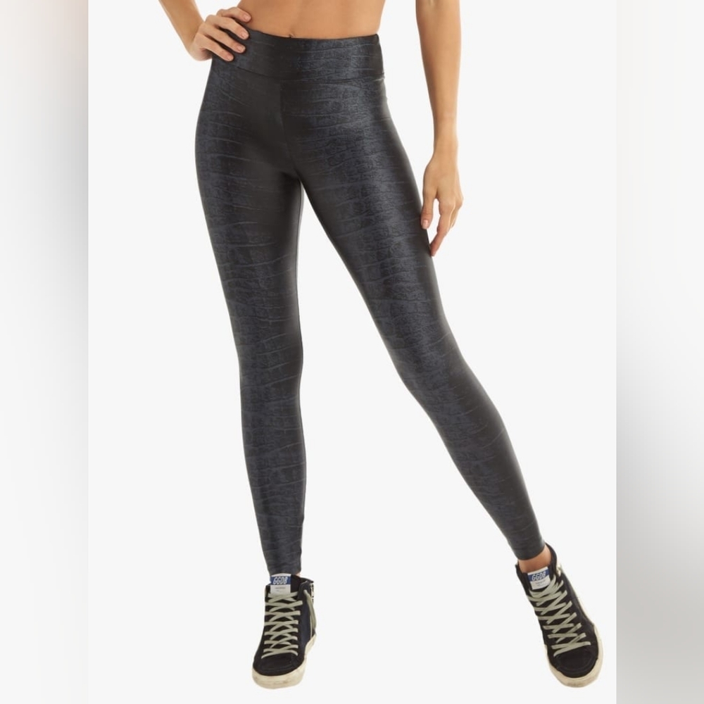 Koral high rise lustrous leggings in navy caiman